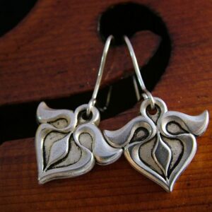 Palmetta tulipán fülbevaló (ezüstözött)